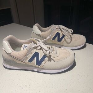 New Balance 574 Tan & Navy